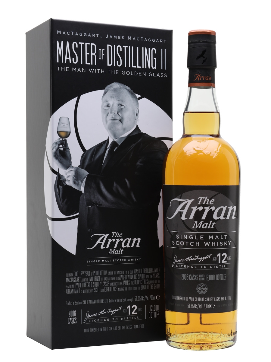 Arran 12 Year Old Man with the Golden Glass Single Malt Whisky